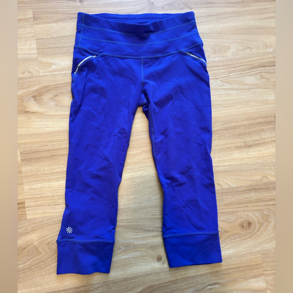 Purple Athleta Cropped Capri Running Leggings Size Small